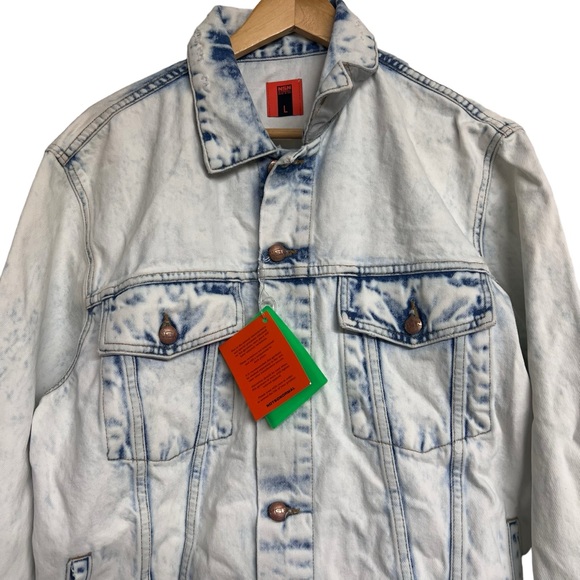 New Mens NotSoNormal Classic Denim Jacket in Bleach Wash - Picture 2 of 6